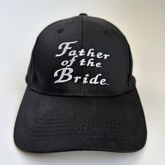 Father of The Bride Dad Hat MLC Caps Adjustable Strap Back Cap Black 100% Cotton - Picture 1 of 9